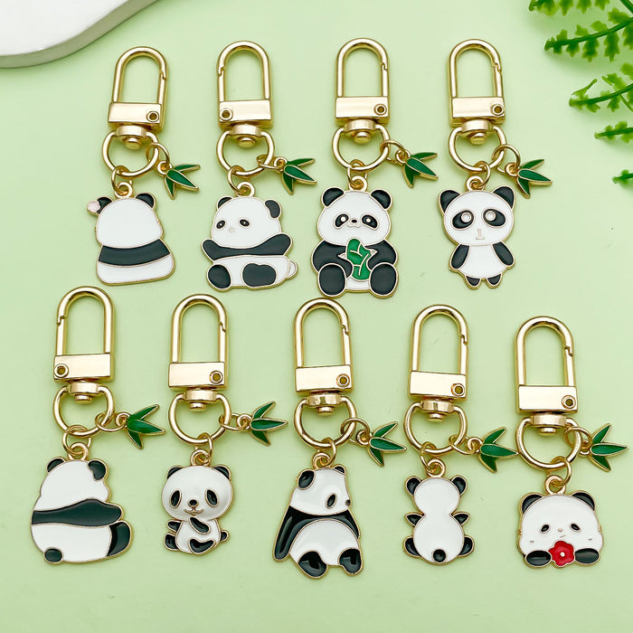 Panda Charm Keychains in 54 Pictured Variations for Bags and Keys