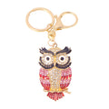 Rhinestone Owl Keychain Gold Clasp Branch Three Colors view 5