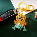 Illuminated Pumpkin Carriage Keychains With Floral Bead Tassels view 4