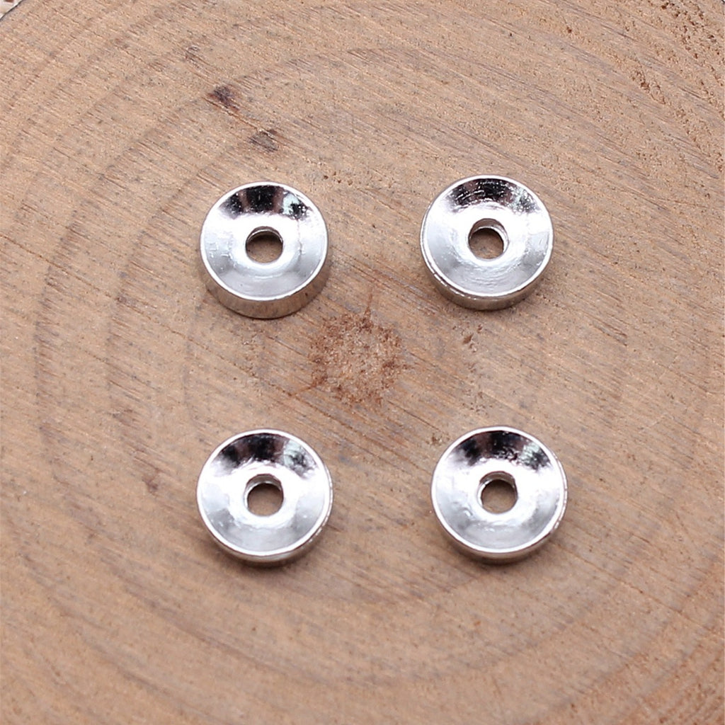 Multi Color Zinc Alloy Round Small Hole Spacer Beads for DIY Bracelet Jewelry Making