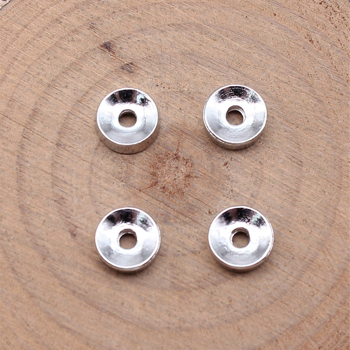Multi Color Zinc Alloy Round Small Hole Spacer Beads for DIY Bracelet Jewelry Making