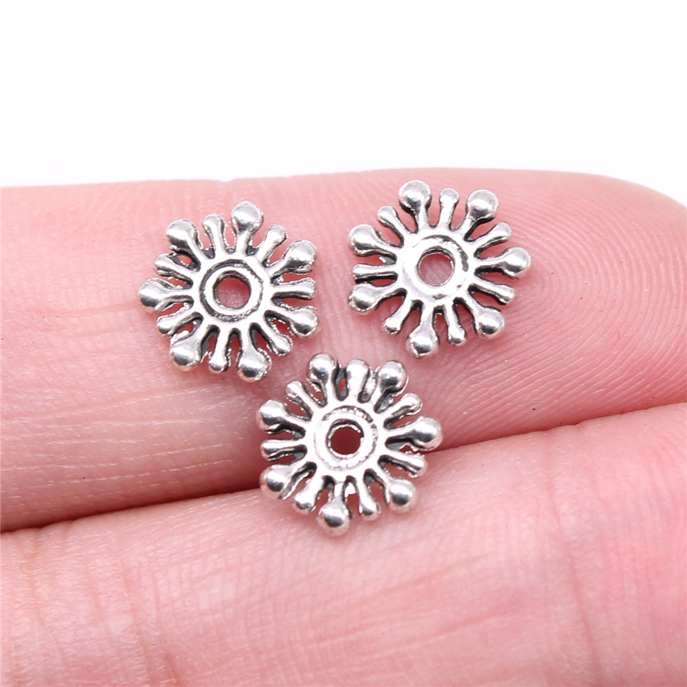 10x2mm 0.32g Multicolor Zinc Alloy Flat Disc Large Hole Spacer Beads for DIY Bracelet Jewelry Making