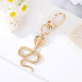 Gold Tone Sculpted Snake and Cobra Shape Clip Keychains view 7
