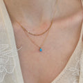 Delicate Teardrop Pendant Necklaces in Two Colors Statement Jewelry Design view 3