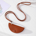 Leather Snap Key Pouch Necklace Cord Ring 6 Styles view 7