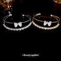 Double Band Bow Open Bangle In Iridescent Gold Gold Or Silver Tone view 3