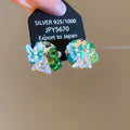 Colorful Crystal Floral Cluster Stud Earrings in Two Colorways view 7