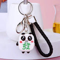 Panda Mahjong Charm Keychains with Braided Wrist Strap Options view 7