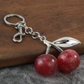 Glitter Cherry Keychain With Split Ring And Lobster Clasp, 6 Styles view 3