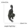 Crystal Tiger Brooch With Decorative Crystal And Enamel Details view 8