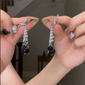 Long Statement Drop Earrings in Fourteen Floral Designs view 3