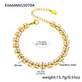 Zircon Tennis Bracelets Leaf Flower Halo Link Styles view 6