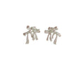 Petite Bow Stud Earrings In Pink And Blue Enamel Finishes view 5