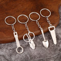Silver-Tone Miniature Tool-Shaped Metal Keychains, 13 Styles view 1