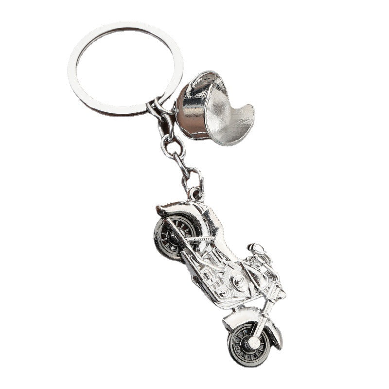 Simulation Motorcycle Helmet Zinc Alloy Keychain Gift Accessory