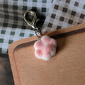 Flocked Cat Paw Lobster-Clasp Charms in Five Soft Colors view 9