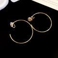Gold and Silver Tone Large Hoop Earrings Statement Fashion Jewelry view 8