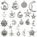 Antique Silver Moon and Sun Metal Charms with 48 Listed Options view 6