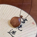 Wood Look Vessel Pendant Necklace On Brown Cord Jewelry Design view 6