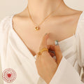 Gold Tone 3D Elephant Pendant Necklace Fine Cable Chain view 3