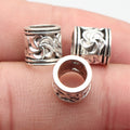 9.7x9.6x9.6mm 1.6g Multicolor Zinc Alloy Spiral Pattern Large Hole Spacer Beads for Bracelet Jewelry Making