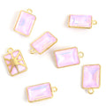 Iridescent Rectangle Glass Jewelry Components For DIY Earrings And Bracelets Charms view 12