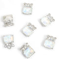 Square Crystal Bow Accent Metal Charms, 30 Colorways view 7