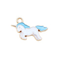 Pastel Enamel Unicorn Charms in Blue and Pink Colorways view 5