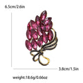 Crystal Leaf Bouquet Brooch in Five Colorways for Jackets and Scarves view 7
