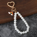 Cute Flower Pearl Alloy Keychain Bag Charm Accessory