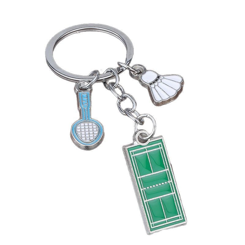 Badminton Shuttlecock Zinc Alloy Keychain Gift for Friends and Awards