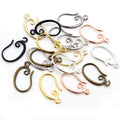 Assorted Curved Metal Earring Hook Findings in Mixed Finishes view 3