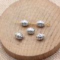 Grooved Barrel Metal Spacer Beads for Jewelry Making view 2