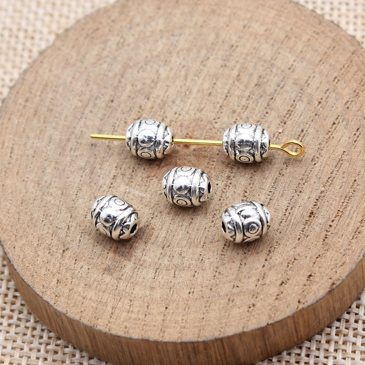 7.1x5.9x5.9mm 0.77g Multicolor Zinc Alloy Plain Small Hole Spacer Beads for Garment and Jewelry Making