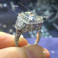 Cushion Halo Pear Side Stone Ring White Gold Sizes 6-10 view 5