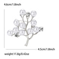 Pearl Branch Brooch in Gold and Silver Tones for Jackets and Scarves view 7