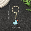 Five Colorful Mini Resin Duck Metal Keychain Designs view 7