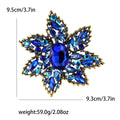 Large Layered Crystal Flower Brooch in Six Color Variations view 8
