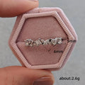 Silver Tone Mixed Shape CZ Geometric Band Ring Sizes 6-10 view 5