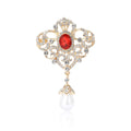 Royal Crystal Drop Brooch Decorative Lapel Pin For Jackets And Scarves view 5