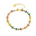 Triangle Cluster Zircon Stainless Steel Bracelets Gold Steel view 5