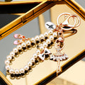 Pearl Loop Dancing Angel Keychains in White Navy Pink and Assorted Colors view 3