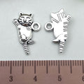 Antique Silver Cat and Cat Paw Metal Charms with 11 Listed Options view 11