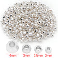 Diamond Facet Pattern Metal Spacer Beads for Jewelry Making view 6