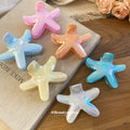Iridescent Acrylic Starfish Hair Claw Clips Six Color Options view 3