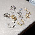 Crystal Ear Cuffs In Six Gold And Silver Geometric Designs view 2