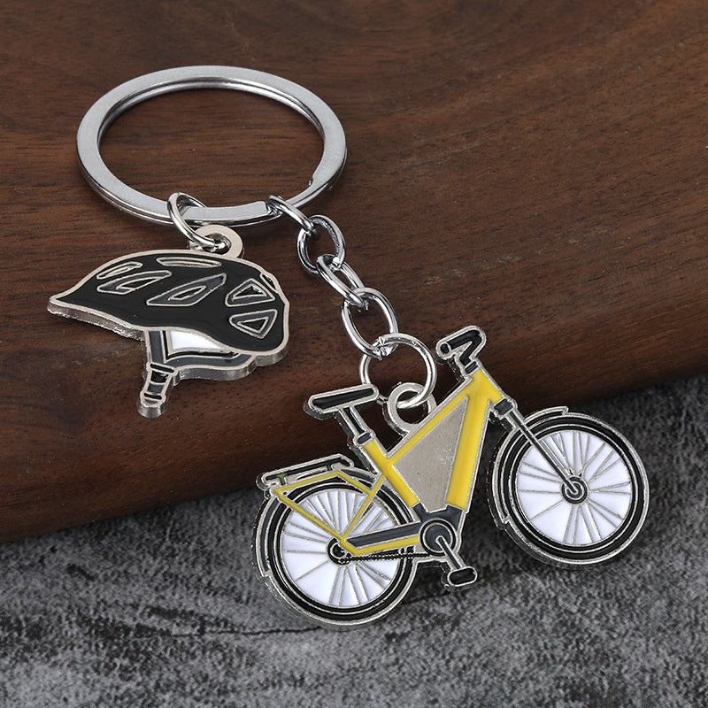 Mini Bicycle Metal Keychain Sport Bike Pendant for Student Gift