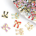 Enamel Ribbon Bow Jewelry Components For DIY Earrings And Bracelets Charms view 1