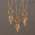 Gold Fish Seahorse Star Ocean Charm Necklace And Earrings view 3