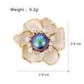 Gold Tone Silver Tone Camellia Six Designs Metal Brooch Pin view 4